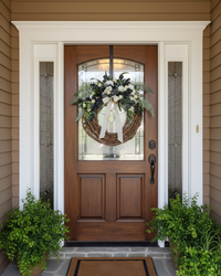 Navy Berries and Hollyhock Fern Wreath