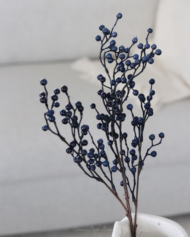 Navy Berry Stem 28"