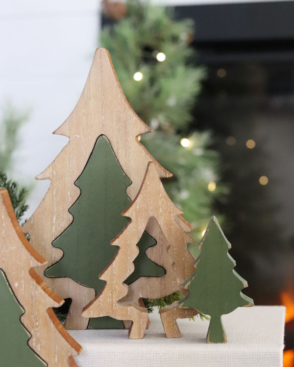 Nesting Wood Tree Decor