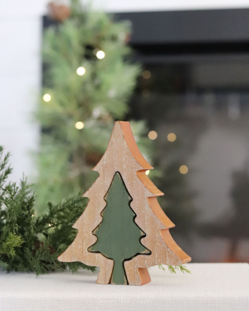 Nesting Wood Tree Decor