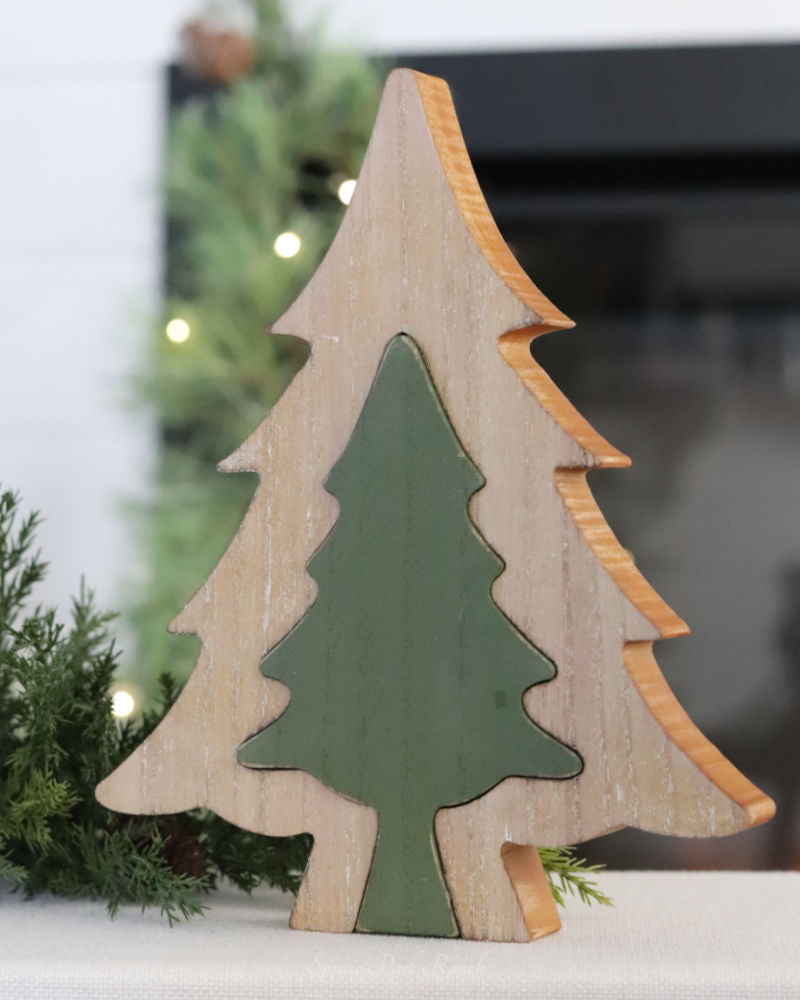 Nesting Wood Tree Decor