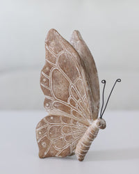 Neutral Resin Whitewashed Butterfly