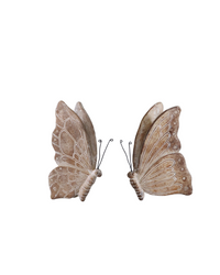 Neutral Resin Whitewashed Butterfly