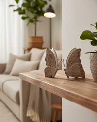 Neutral Resin Whitewashed Butterfly