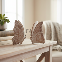 Neutral Resin Whitewashed Butterfly