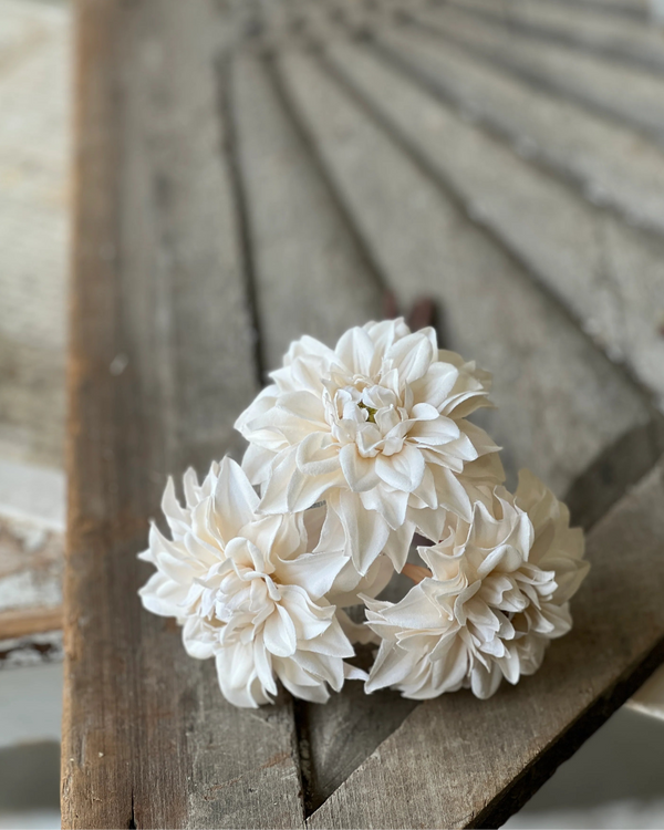Damask Dahlia Bundle Cream 10"L