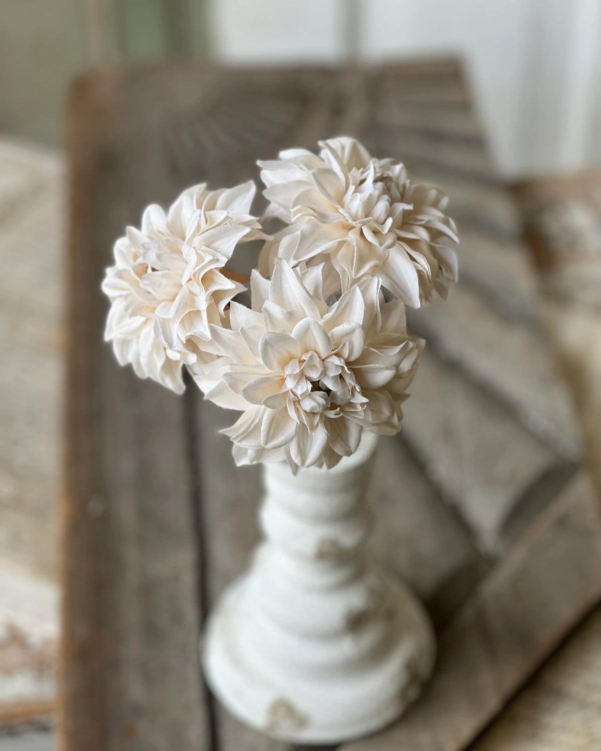 Damask Dahlia Bundle Cream 10"L
