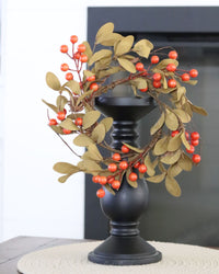 Orange Berry and Green Leaf Greenery Collection