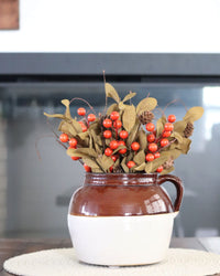 Orange Berry and Green Leaf Greenery Collection