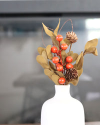 Orange Berry and Green Leaf Greenery Collection