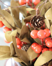 Orange Berry and Green Leaf Greenery Collection