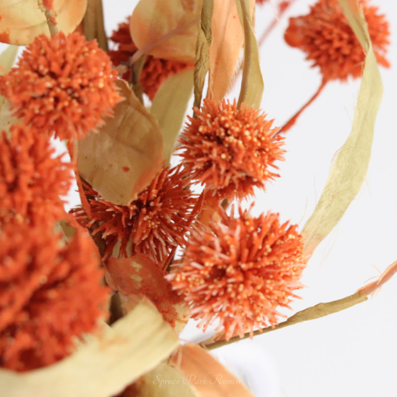 Orange Sycamore Fruit Ball Bush 20.5"
