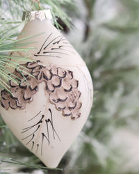 Pinecone Woodland Glass Ornament