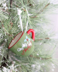Ceramic Holiday Mug Ornament