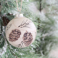 Pinecone Woodland Glass Ornament