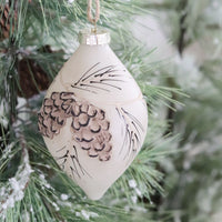 Pinecone Woodland Glass Ornament