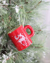 Ceramic Holiday Mug Ornament