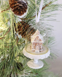 Gingerbread House Dome Ornament
