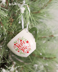 Ceramic Holiday Mug Ornament