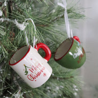 Ceramic Holiday Mug Ornament