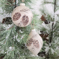Pinecone Woodland Glass Ornament