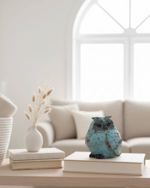Chubby Resin Owl Figurine