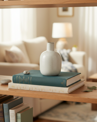 White Narrow Neck Porcelain Vase