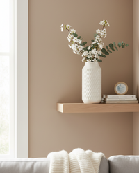 White Embossed Porcelain Vase