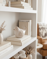 Flower Branch Porcelain Bird