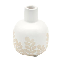 Tan Fern Porcelain Bud Vase