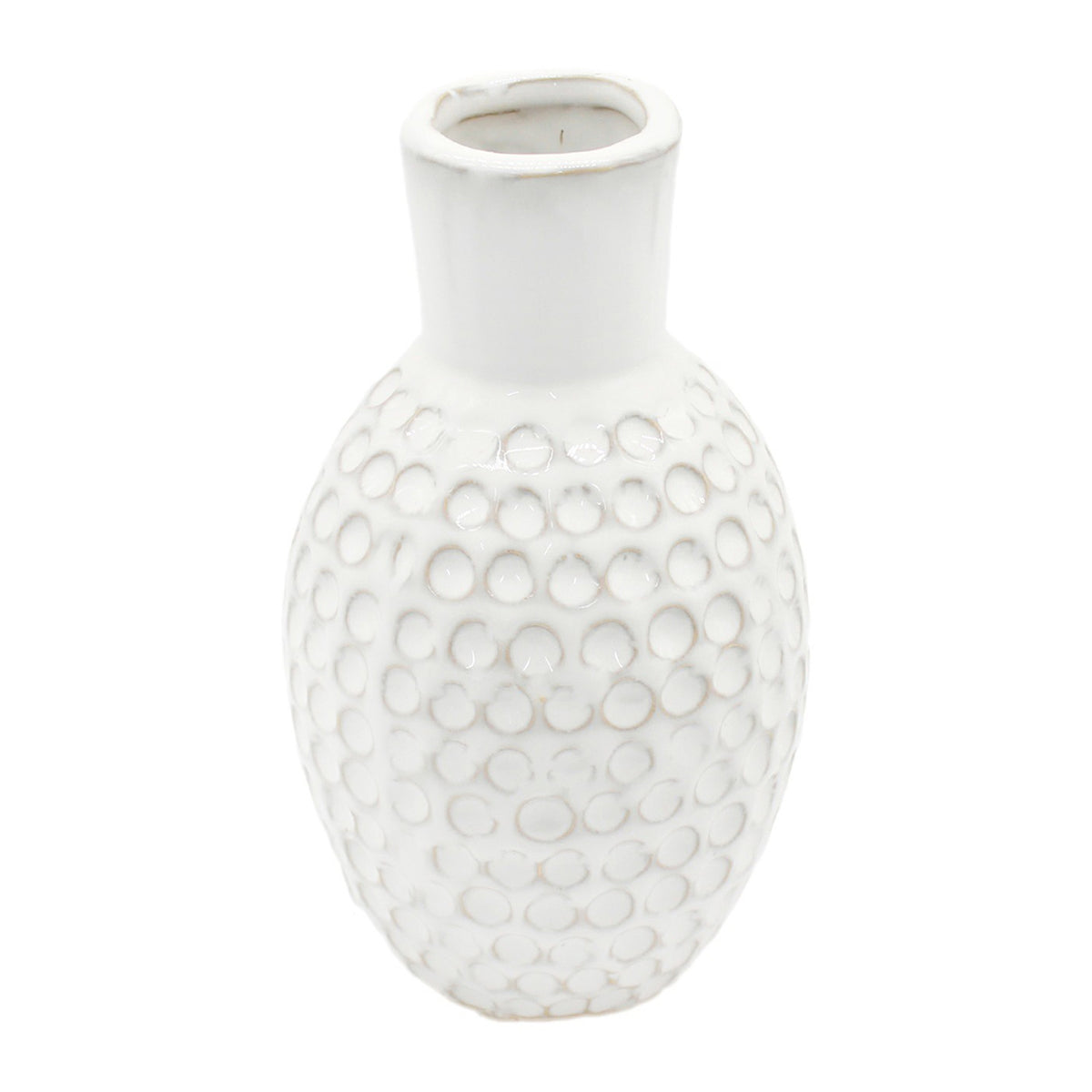 White Divot Vase