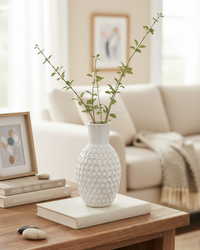 White Divot Vase