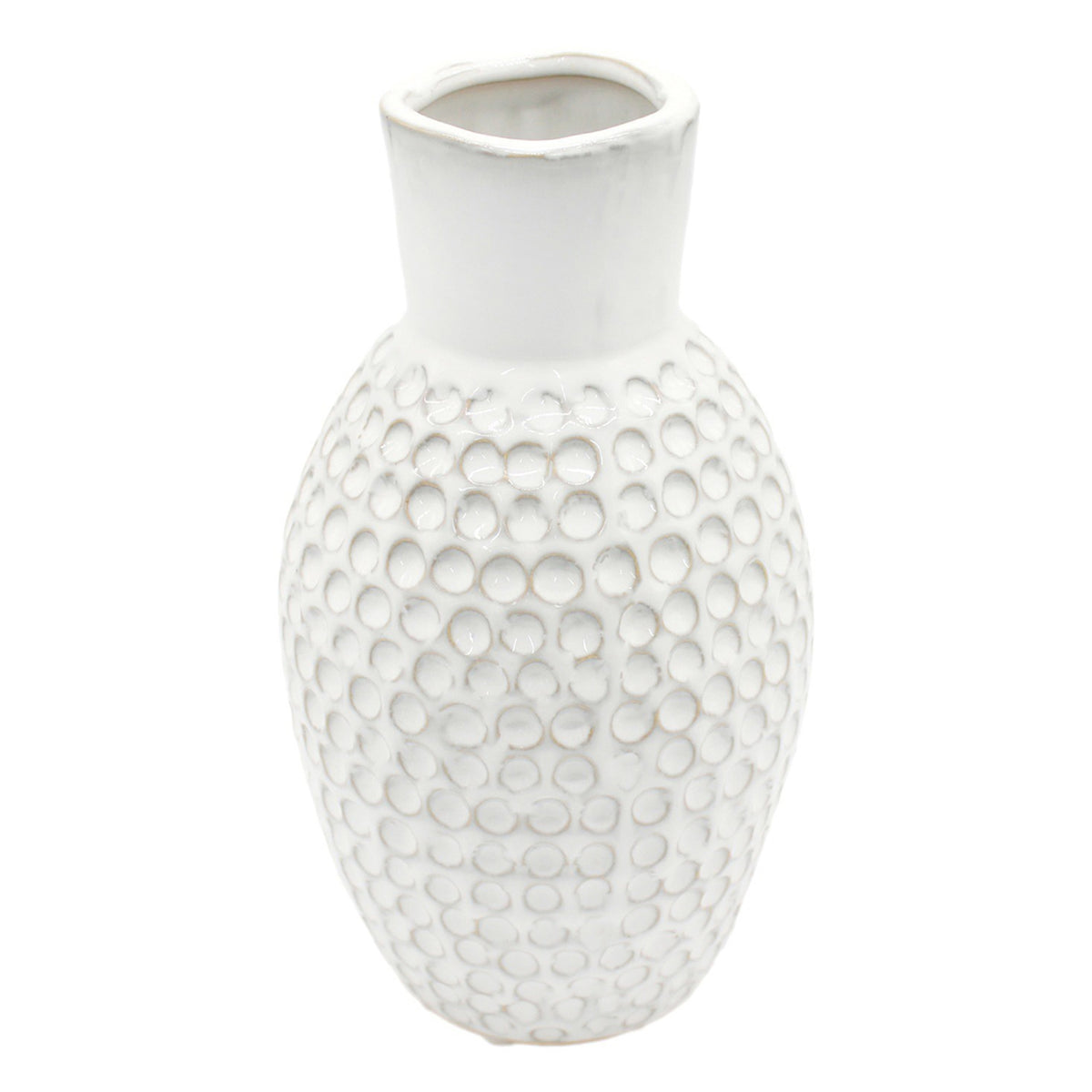 White Divot Vase
