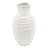 White Divot Vase