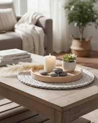 Palma Woven Placemat Round White