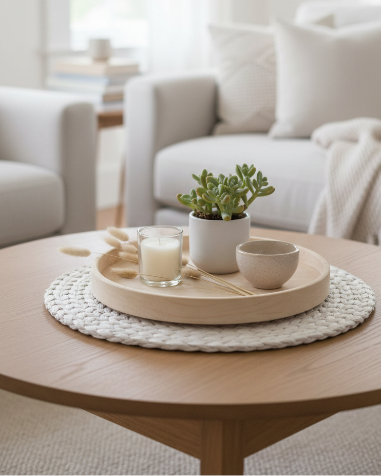 Palma Woven Placemat Round White