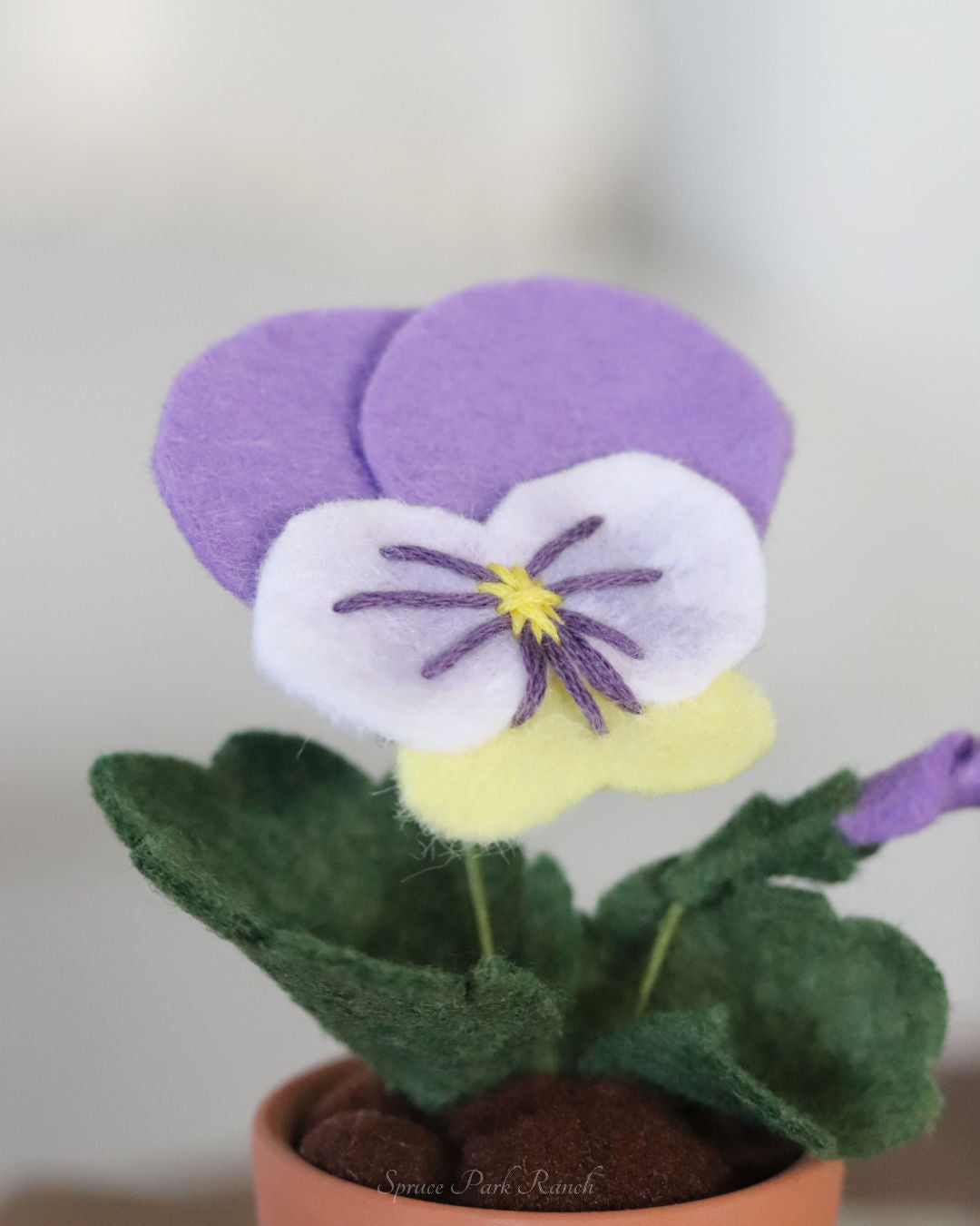 Mini Pansy Felt Forever Flower