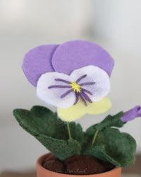 Mini Pansy Felt Forever Flower