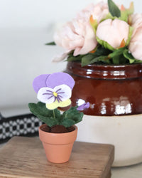 Mini Pansy Felt Forever Flower