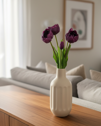 Peony and Tulip Bundle Purple Real Touch 18"