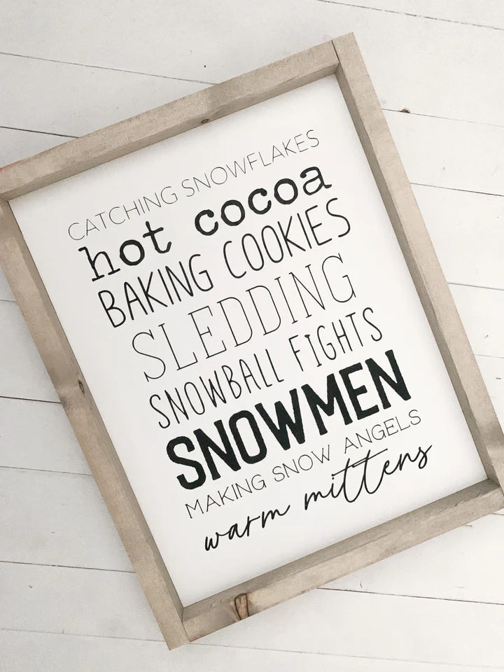 Catching Snowflakes Wood