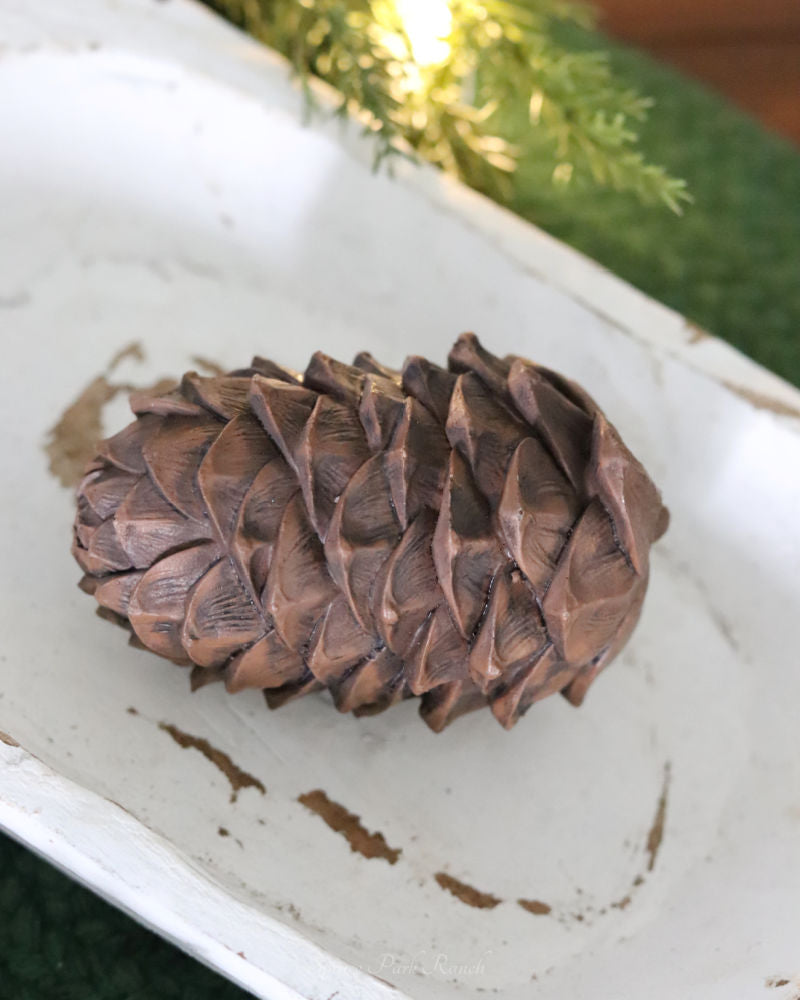 Brown Resin Pinecone