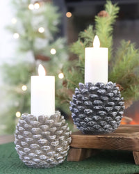 Pinecone Taper Candle Holder Large