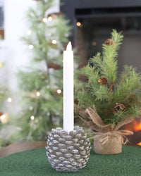 Pinecone Taper Candle Holder Large