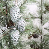 Pinecone Cluster Glass Ornament