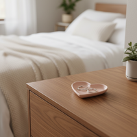 Rustic Pink Heart Trinket Tray