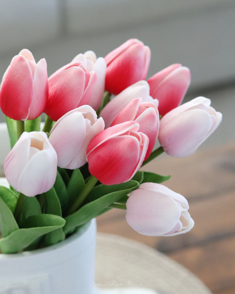 Tulip Pink and Rose Real Touch Bundle 13"