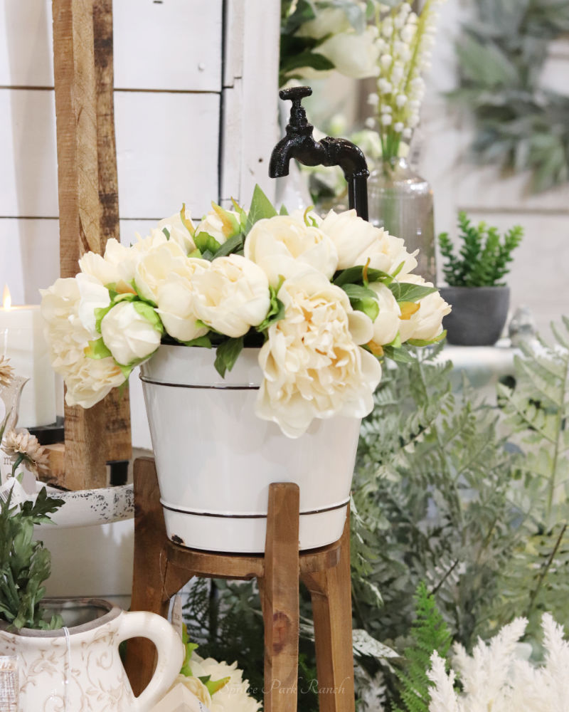 Metal Faucet Planter