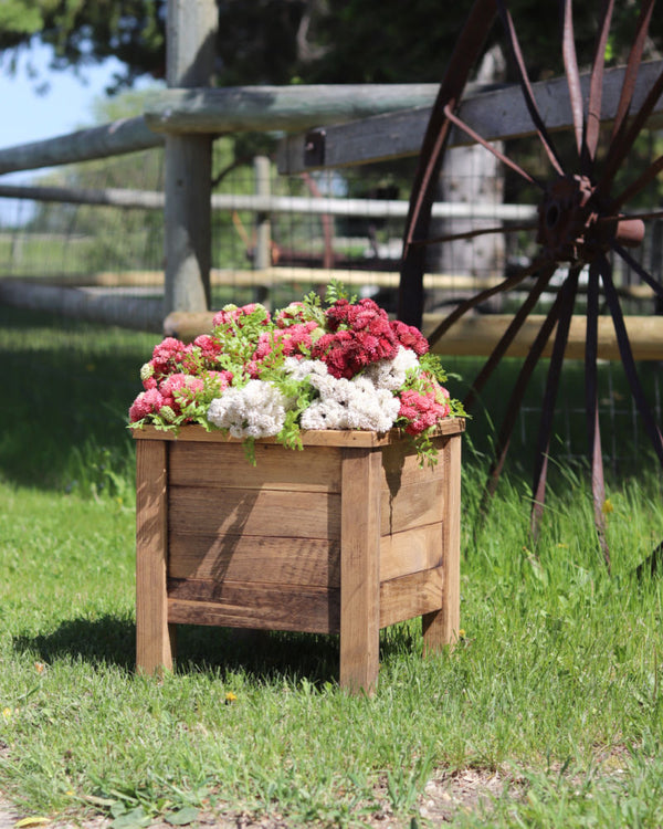 Natural Wood Planter Box