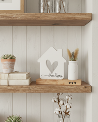 House With Heart and Vase Live Happy